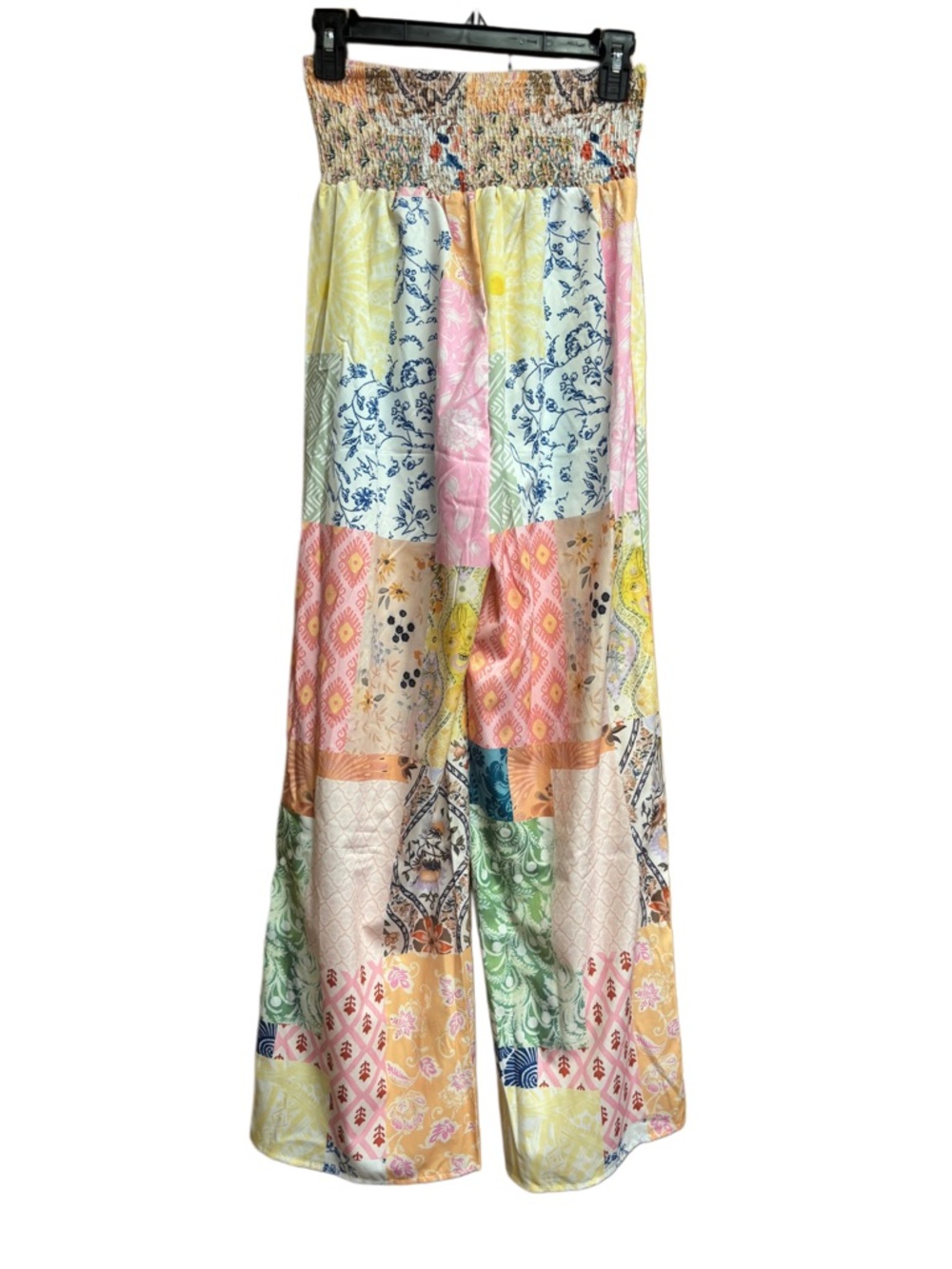 Multi-Color Patchwork Wide-Leg Pants - Picture 2 of 3
